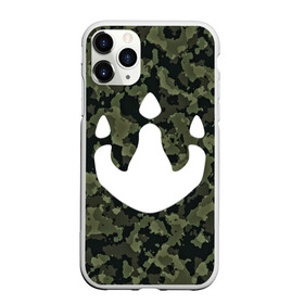 Чехол для iPhone 11 Pro Max матовый с принтом СЛЕД ДИНОЗАВРА | ЛОГО (+спина) (Z) в городе Новоалтайск, Силикон |  | Тематика изображения на принте: dino | дино | динозавр | динозавры | кино | мир юрского периода | тирекс | фильм | юрский | юрский период