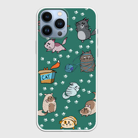 Чехол для iPhone 13 Pro Max с принтом Котики в городе Новоалтайск,  |  | Тематика изображения на принте: детский мультфильм | животные | звери | котики | кошки | мультфильм | смешные животные | смешные котики