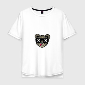 Мужская футболка хлопок Oversize с принтом Swag bear в городе Новоалтайск, 100% хлопок | свободный крой, круглый ворот, “спинка” длиннее передней части | bear | swag | свэг медведь