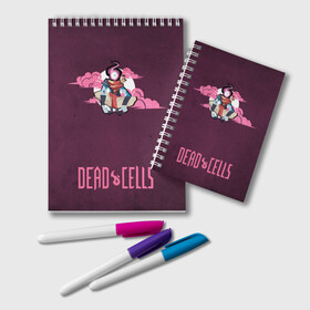 Блокнот с принтом Dead Cells Pink в городе Новоалтайск, 100% бумага | 48 листов, плотность листов — 60 г/м2, плотность картонной обложки — 250 г/м2. Листы скреплены удобной пружинной спиралью. Цвет линий — светло-серый
 | Тематика изображения на принте: cell | cells | dead | dead cells | game | gamer | games | metroidvania | roguelike | игра | игры