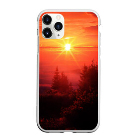 Чехол для iPhone 11 Pro Max матовый с принтом УТРЕННИЙ РАССВЕТ НАД ОБЛАКАМИ в городе Новоалтайск, Силикон |  | Тематика изображения на принте: деревья | лес | лето | лучи | облака | рассвет | солнце | утро