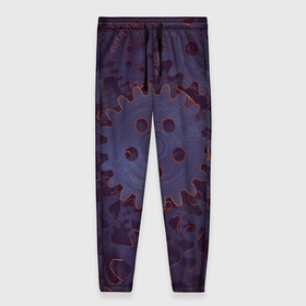 Женские брюки 3D МЕХАНИЗМ : в городе Новоалтайск, полиэстер 100% | прямой крой, два кармана без застежек по бокам, с мягкой трикотажной резинкой на поясе и по низу штанин. В поясе для дополнительного комфорта — широкие завязки | винтик | звёздочка | механизм | мотор | устройство | шерстерня