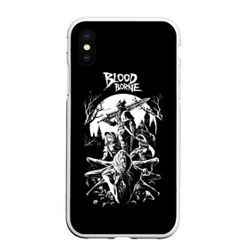 Чехол для iPhone XS Max матовый с принтом Бладборн ЧБ в городе Новоалтайск, Силикон | Область печати: задняя сторона чехла, без боковых панелей | bloodborne | game | games | stranger | бладборн | игра | игры | соулс | странник