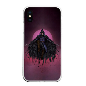 Чехол для iPhone XS Max матовый с принтом Ворон охотник в городе Новоалтайск, Силикон | Область печати: задняя сторона чехла, без боковых панелей | bloodborne | game | games | stranger | бладборн | игра | игры | соулс | странник