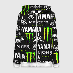 Женская толстовка 3D на молнии с принтом YAMAHA X MONSTER / SPORT в городе Новоалтайск, 100% полиэстер | длина до линии бедра, манжеты и пояс оформлены мягкой тканевой резинкой, двухслойный капюшон со шнурком для регулировки, спереди молния, по бокам два кармана | monster energy | motorcycle | yamaha | yzf r6 | байк | байкер | зеленый | монстер | мотоспорт | мототехника | мотоцикл | мотоциклист | скутер | энергетик. | ямаха