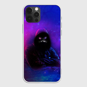 Чехол для iPhone 12 Pro Max с принтом КОСМО КОТ | SPACE CAT (Z) в городе Новоалтайск, Силикон |  | cat | cats | meow | space cat | капюшон | качек | качок | космо кот | кот | котик | котики | коты | кошка | кошки | красивая кошка | мяу | спорт кот | фитнес