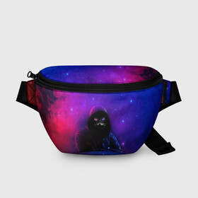 Поясная сумка 3D с принтом КОСМО КОТ | SPACE CAT (Z) в городе Новоалтайск, 100% полиэстер | плотная ткань, ремень с регулируемой длиной, внутри несколько карманов для мелочей, основное отделение и карман с обратной стороны сумки застегиваются на молнию | cat | cats | meow | space cat | капюшон | качек | качок | космо кот | кот | котик | котики | коты | кошка | кошки | красивая кошка | мяу | спорт кот | фитнес