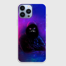 Чехол для iPhone 13 Pro Max с принтом КОСМО КОТ | SPACE CAT (Z) в городе Новоалтайск,  |  | Тематика изображения на принте: cat | cats | meow | space cat | капюшон | качек | качок | космо кот | кот | котик | котики | коты | кошка | кошки | красивая кошка | мяу | спорт кот | фитнес