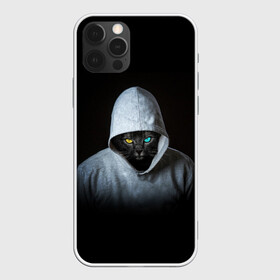 Чехол для iPhone 12 Pro Max с принтом РАЗНОГЛАЗЫЙ КОТ | COLORED EYES (Z) в городе Новоалтайск, Силикон |  | cat | cats | colored eyes | meow | капюшон | кот | котик | котики | коты | кошка | кошки | красивая кошка | мяу | спорт кот | цветные глаза