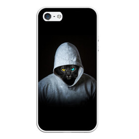Чехол для iPhone 5/5S матовый с принтом РАЗНОГЛАЗЫЙ КОТ | COLORED EYES (Z) в городе Новоалтайск, Силикон | Область печати: задняя сторона чехла, без боковых панелей | cat | cats | colored eyes | meow | капюшон | кот | котик | котики | коты | кошка | кошки | красивая кошка | мяу | спорт кот | цветные глаза