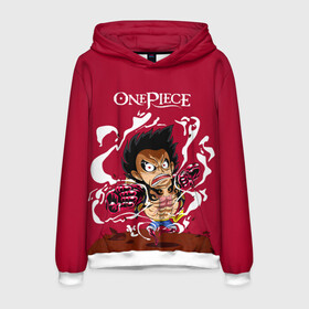 Мужская толстовка 3D с принтом One Piece. Луффи в ярости в городе Новоалтайск, 100% полиэстер | двухслойный капюшон со шнурком для регулировки, мягкие манжеты на рукавах и по низу толстовки, спереди карман-кенгуру с мягким внутренним слоем. | anime | manga | monkey d. luffy | one piece | аниме | большой куш | ван пис | вон пис | капитан | король пиратов | луси | луфи | луффи | луффи но уми | луффи таро | манга | манки д. луффи | мугивара | пират | пятый император