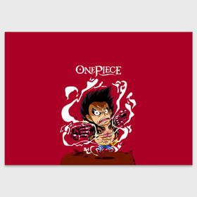 Поздравительная открытка с принтом One Piece. Луффи в ярости в городе Новоалтайск, 100% бумага | плотность бумаги 280 г/м2, матовая, на обратной стороне линовка и место для марки
 | anime | manga | monkey d. luffy | one piece | аниме | большой куш | ван пис | вон пис | капитан | король пиратов | луси | луфи | луффи | луффи но уми | луффи таро | манга | манки д. луффи | мугивара | пират | пятый император