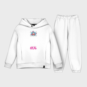 Детский костюм хлопок Oversize с принтом KEEP CALM and HEAL | Tony Tony Chopper в городе Новоалтайск,  |  | Тематика изображения на принте: one piece | tony tony chopper | аниме | большой куш | ван пис | великий флот | вон пис | врач | любитель сладкой ваты | манга | ниндзя пирато минко самурайский альянс | пират | пираты соломенной шляпы
