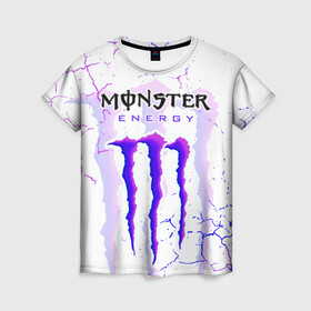 Женская футболка 3D с принтом MONSTER ENERGY / МОНСТЕР в городе Новоалтайск, 100% полиэфир ( синтетическое хлопкоподобное полотно) | прямой крой, круглый вырез горловины, длина до линии бедер | monster energy | motorcycle | racing. | sport | sportcar | авто | байк | байкер | гонки | зеленый | монстер | мотоспорт | мототехника | мотоцикл | мотоциклист | скутер | спорткар | энергетик
