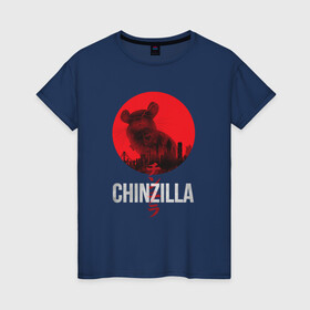 Женская футболка хлопок с принтом Chinzilla white в городе Новоалтайск, 100% хлопок | прямой крой, круглый вырез горловины, длина до линии бедер, слегка спущенное плечо | chinchilla | chinzilla | чинзилла | шинзилла | шиншилла
