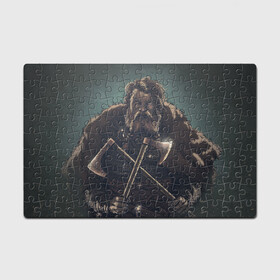 Головоломка Пазл магнитный 126 элементов Викинг: в городе Новоалтайск, полимерный материал с магнитным слоем | 126 деталей, размер изделия —  180*270 мм | бородач | викинг | воин | воин с топорами | рисунок | топоры