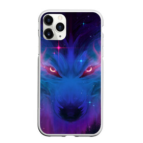 Чехол для iPhone 11 Pro Max матовый с принтом Космо Волк в городе Новоалтайск, Силикон |  | Тематика изображения на принте: волк | звезды | космический волк | космо волк | космос | неон | рисунок