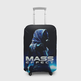 Чехол для чемодана 3D с принтом MASS EFFECT ТАЛИ ЗОРА в городе Новоалтайск, 86% полиэфир, 14% спандекс | двустороннее нанесение принта, прорези для ручек и колес | галактика | игра | кварианка | корабль | космос | косплей | нормандия | тали