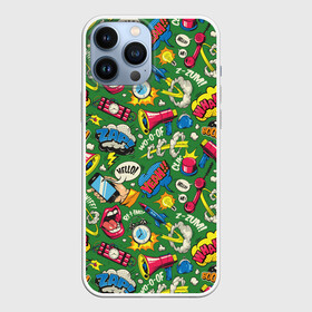 Чехол для iPhone 13 Pro Max с принтом Поп арт в городе Новоалтайск,  |  | pop art | popular art | авангардизм | губы | естественное искусство | искусство | кнопки | колор | контраст | надписи | паттерн | поп арт | ракеты | часы