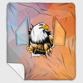 Плед с рукавами с принтом Орел 3D в городе Новоалтайск, 100% полиэстер | Закругленные углы, все края обработаны. Ткань не мнется и не растягивается. Размер 170*145 | eagle | орел | орленок | орлиный взгляд | птица | птичка | хищная птица