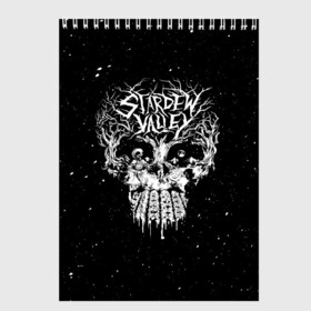 Скетчбук с принтом Stardew Valley Skull в городе Новоалтайск, 100% бумага
 | 48 листов, плотность листов — 100 г/м2, плотность картонной обложки — 250 г/м2. Листы скреплены сверху удобной пружинной спиралью | Тематика изображения на принте: abigail | alex | elliott | emily | game | haley | harvey | leah | maru | penny | sam | sebastian | shane | stardew valley | алекс | игра | лея | мару | пенни | сам | харви | хэйли | эллиот | эмили
