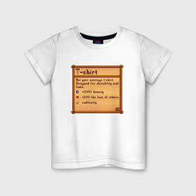 Детская футболка хлопок с принтом T-shirt SV в городе Новоалтайск, 100% хлопок | круглый вырез горловины, полуприлегающий силуэт, длина до линии бедер | abigail | alex | elliott | emily | game | haley | harvey | leah | maru | penny | sam | sebastian | shane | stardew valley | алекс | игра | лея | мару | пенни | сам | харви | хэйли | эллиот | эмили