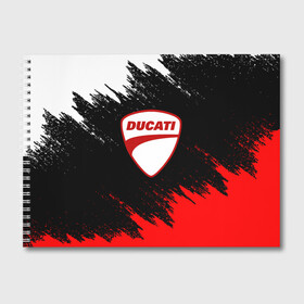 Альбом для рисования с принтом DUCATI | ДУКАТИ БРЫЗГИ в городе Новоалтайск, 100% бумага
 | матовая бумага, плотность 200 мг. | Тематика изображения на принте: ducati | moto | motocycle | racing | sport | дукати | мото | мотоспорт | мотоцикл | рейсинг | спорт