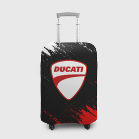 Чехол для чемодана 3D с принтом DUCATI | ДУКАТИ БРЫЗГИ в городе Новоалтайск, 86% полиэфир, 14% спандекс | двустороннее нанесение принта, прорези для ручек и колес | ducati | moto | motocycle | racing | sport | дукати | мото | мотоспорт | мотоцикл | рейсинг | спорт