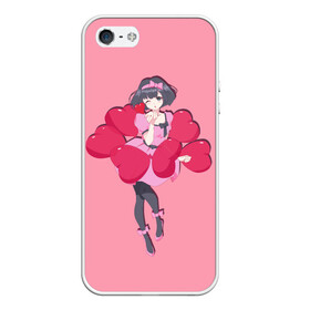 Чехол для iPhone 5/5S матовый с принтом Аниме. Девушка. Любовь в городе Новоалтайск, Силикон | Область печати: задняя сторона чехла, без боковых панелей | Тематика изображения на принте: аниме | воздушные шары | девушка | любовь | романтика | сердце
