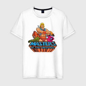 Мужская футболка хлопок с принтом Masters of the Universe в городе Новоалтайск, 100% хлопок | прямой крой, круглый вырез горловины, длина до линии бедер, слегка спущенное плечо. | battle cat | he man | masters of the universe | masters of the universe revelation | orko | prince adam | боевой кот | властелины вселенной | властелины вселенной откровение | кринджер | орко | подлиза | принц адам | хи мен | хи мэн