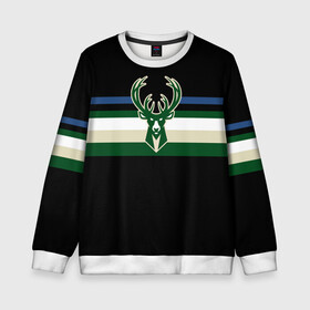 Детский свитшот 3D с принтом Milwaukee Bucks форма. Statement Edition в городе Новоалтайск, 100% полиэстер | свободная посадка, прямой крой, мягкая тканевая резинка на рукавах и понизу свитшота | basketball | edition | milwaukee bucks | sport | statement | бакс | баскетбол | милуоки | спорт | форма