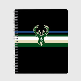 Тетрадь с принтом Milwaukee Bucks форма. Statement Edition в городе Новоалтайск, 100% бумага | 48 листов, плотность листов — 60 г/м2, плотность картонной обложки — 250 г/м2. Листы скреплены сбоку удобной пружинной спиралью. Уголки страниц и обложки скругленные. Цвет линий — светло-серый
 | basketball | edition | milwaukee bucks | sport | statement | бакс | баскетбол | милуоки | спорт | форма