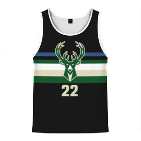 Мужская майка 3D с принтом Milwaukee Bucks форма. Крис Миддлтон в городе Новоалтайск, 100% полиэстер | круглая горловина, приталенный силуэт, длина до линии бедра. Пройма и горловина окантованы тонкой бейкой | 22 | basketball | edition | khris | middleton | milwaukee bucks | sport | statement | бакс | баскетбол | крис | миддлтон | милуоки | спорт | форма