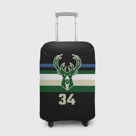 Чехол для чемодана 3D с принтом Milwaukee Bucks форма. Яннис Адетокумбо в городе Новоалтайск, 86% полиэфир, 14% спандекс | двустороннее нанесение принта, прорези для ручек и колес | 34 | antetokounmpo | basketball | edition | giannis | milwaukee bucks | sport | statement | адетокумбо | бакс | баскетбол | милуоки | спорт | форма | яннис