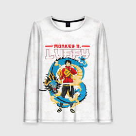 Женский лонгслив 3D с принтом Дракон Манки Д. Луффи | One Piece в городе Новоалтайск, 100% полиэстер | длинные рукава, круглый вырез горловины, полуприлегающий силуэт | anime | manga | monkey d. luffy | one piece | аниме | большой куш | ван пис | вон пис | капитан | король пиратов | луси | луфи | луффи | луффи но уми | луффи таро | манга | манки д. луффи | мугивара | пират | пятый император