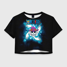 Женская футболка Crop-top 3D с принтом Веселый Роджер Робин One Piece в городе Новоалтайск, 100% полиэстер | круглая горловина, длина футболки до линии талии, рукава с отворотами | anime | manga | nico robin | one piece | аниме | археолог | большой куш | ван пис | вице президент барок воркс | вон пис | дитя дьявола | король пиратов | манга | мисс олл сандей | нико робин | пират