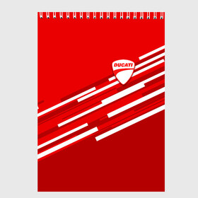 Скетчбук с принтом DUCATI | ДУКАТИ в городе Новоалтайск, 100% бумага
 | 48 листов, плотность листов — 100 г/м2, плотность картонной обложки — 250 г/м2. Листы скреплены сверху удобной пружинной спиралью | Тематика изображения на принте: ducati | moto | motocycle | racing | sport | дукати | мото | мотоспорт | мотоцикл | рейсинг | спорт