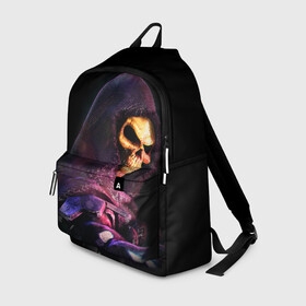 Рюкзак 3D с принтом Skeletor | Masters of the Universe (+спина)  (Z) в городе Новоалтайск, 100% полиэстер | лямки с регулируемой длиной, сверху петелька, чтобы рюкзак можно было повесить на вешалку. Основное отделение закрывается на молнию, как и внешний карман. Внутри два дополнительных кармана, один из которых закрывается на молнию. По бокам два дополнительных кармашка | Тематика изображения на принте: he man | logo | masters of the universe | she ra | skeletor | властелины вселенной | логип | лого | мульт | мультфильм | скелетор