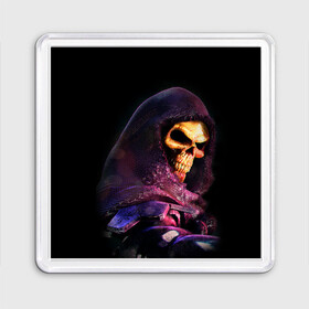 Магнит 55*55 с принтом Skeletor | Masters of the Universe (+спина)  (Z) в городе Новоалтайск, Пластик | Размер: 65*65 мм; Размер печати: 55*55 мм | Тематика изображения на принте: he man | logo | masters of the universe | she ra | skeletor | властелины вселенной | логип | лого | мульт | мультфильм | скелетор