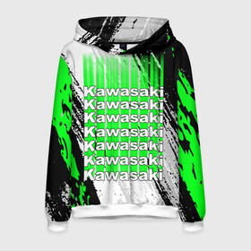 Мужская толстовка 3D с принтом KAWASAKI / КАВАСАКИ / SPORT в городе Новоалтайск, 100% полиэстер | двухслойный капюшон со шнурком для регулировки, мягкие манжеты на рукавах и по низу толстовки, спереди карман-кенгуру с мягким внутренним слоем. | kawasaki | motorcycle | motosport | racing | speed | sport | байк. | гонки | двигатель | кавасаки | мото | мотокросс | мотоспорт | мототриал | мотоцикл | скорость | спорт
