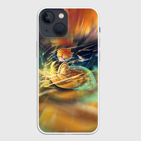 Чехол для iPhone 13 mini с принтом ZENITSU | ЗЕНИТСУ | DEMON SLAYER (Z) в городе Новоалтайск,  |  | demon slayer | kimetsu no yaiba | slayer | zenitsu | зенитсу | зеницу | клинок рассекающий демонов