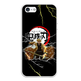 Чехол для iPhone 5/5S матовый с принтом КЛИНОК РАССЕКАЮЩИЙ ДЕМОНОВ | ЗЕНИТСУ (Z)  в городе Новоалтайск, Силикон | Область печати: задняя сторона чехла, без боковых панелей | demon slayer | kimetsu no yaiba | slayer | zenitsu | зенитсу | зеницу | клинок рассекающий демонов