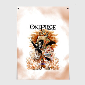 Постер с принтом One Piece. Пираты Соломенной Шляпы в городе Новоалтайск, 100% бумага
 | бумага, плотность 150 мг. Матовая, но за счет высокого коэффициента гладкости имеет небольшой блеск и дает на свету блики, но в отличии от глянцевой бумаги не покрыта лаком | anime | manga | monkey d. luffy | one piece | аниме | большой куш | ван пис | вон пис | гол д. роджер | кайдо | король пиратов | луфи | луффи | манга | манки д. луффи | нами | нико робин | пират | портгас д. эйс | ророноа зоро