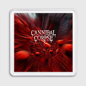 Магнит 55*55 с принтом Blood Cannibal Corpse | Труп Каннибала (Z) в городе Новоалтайск, Пластик | Размер: 65*65 мм; Размер печати: 55*55 мм | Тематика изображения на принте: cannibal | cannibal corpse | corpse | death metal | deathgrind | алекс уэбстер | брутальный дэт метал | дэт метал | дэтграйнд | пол мазуркевич | роб барретт | труп каннибала