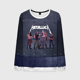 Мужской свитшот 3D с принтом METALLICA | ГРУППА МЕТАЛЛИКА (Z) в городе Новоалтайск, 100% полиэстер с мягким внутренним слоем | круглый вырез горловины, мягкая резинка на манжетах и поясе, свободная посадка по фигуре | kurt kobein | metallica | rock | курт кобейн | металика | металлика | рок | супер звезда