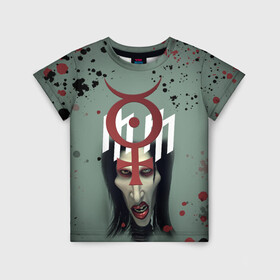 Детская футболка 3D с принтом Marilyn Manson | Мерилин Мэнсон (Z) в городе Новоалтайск, 100% гипоаллергенный полиэфир | прямой крой, круглый вырез горловины, длина до линии бедер, чуть спущенное плечо, ткань немного тянется | hugh warner | marilyn manson | rock | глэм рок | гот | индастриал метал | индастриал рок | музыка | мэрилин мэнсон | рок | фрик | хард рок | шок рок