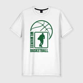 Мужская футболка хлопок Slim с принтом Milwaukee Basketball в городе Новоалтайск, 92% хлопок, 8% лайкра | приталенный силуэт, круглый вырез ворота, длина до линии бедра, короткий рукав | Тематика изображения на принте: basketball | bucks | giannis | milwaukee | mvp | nba | ntetokounmpo | sport | streetball | адетокумбо | бакс | баскетбол | игра | милуоки | мяч | нба | олень | спорт | стритбол | тренер | чемпион | янис
