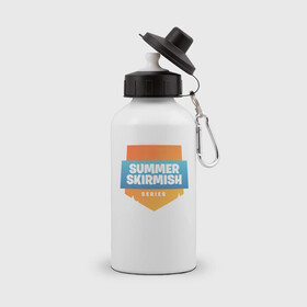 Бутылка спортивная Summer Skirmish: в городе Новоалтайск, металл | емкость — 500 мл, в комплекте две пластиковые крышки и карабин для крепления | epic games | games | королевская битва | лето | фортнайт