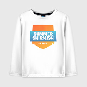Детский лонгслив хлопок с принтом Summer Skirmish в городе Новоалтайск, 100% хлопок | круглый вырез горловины, полуприлегающий силуэт, длина до линии бедер | epic games | games | королевская битва | лето | фортнайт