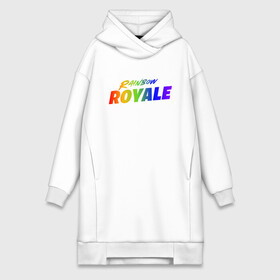 Платье-худи хлопок с принтом Rainbow Royale в городе Новоалтайск,  |  | epic games | games | ивент | иллюстрация | королевская битва | радужная битва